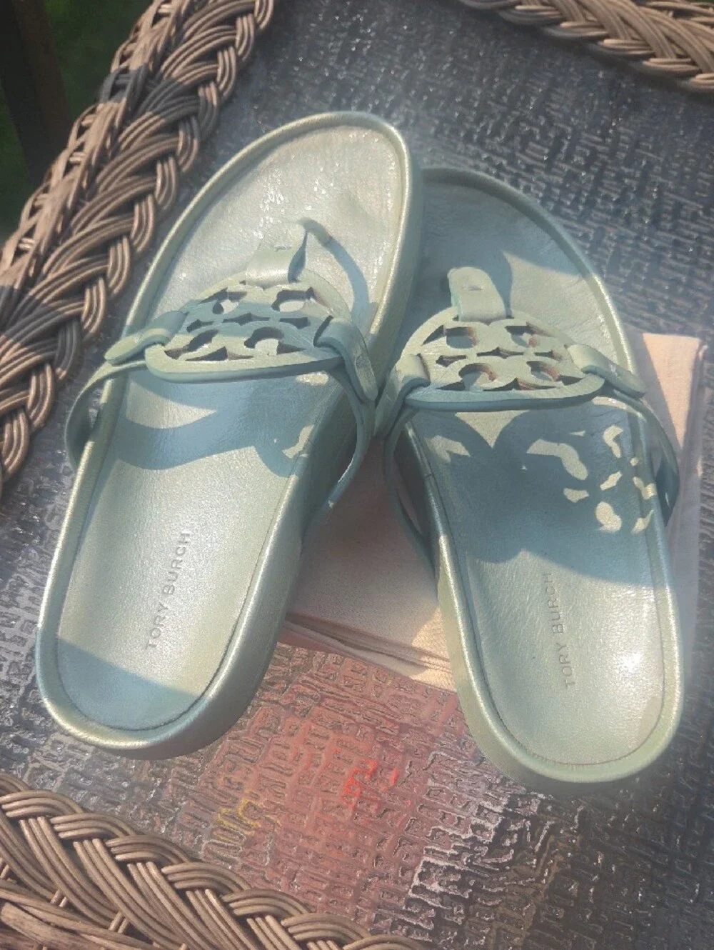 Tory Burch Miller Cloud Sandals in Audrey Blue